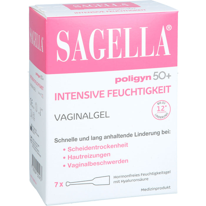 SAGELLA poligyn 50+ Intensive Feuchtigkeit Vaginalgel, 7 pcs. Single dose containers