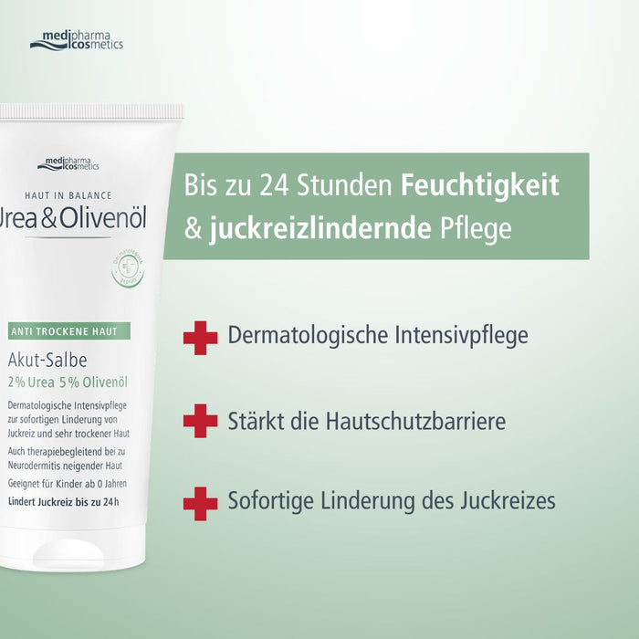 medipharma cosmetics Haut in Balance Urea & Olivenöl Akut Salbe, 75 ml Salbe