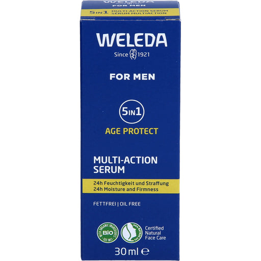 WELEDA For Men 5in1 Multi-Action Serum für 24h-Feuchtigkeit und straffe Haut, 30 ml Gel