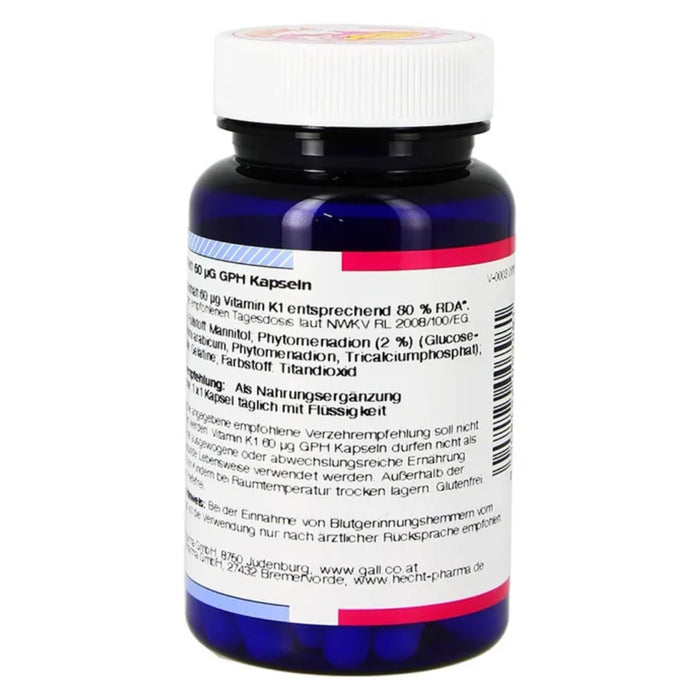 GALL PHARMA Vitamin K1 60 µg GPH Kapseln, 60 pcs. Capsules