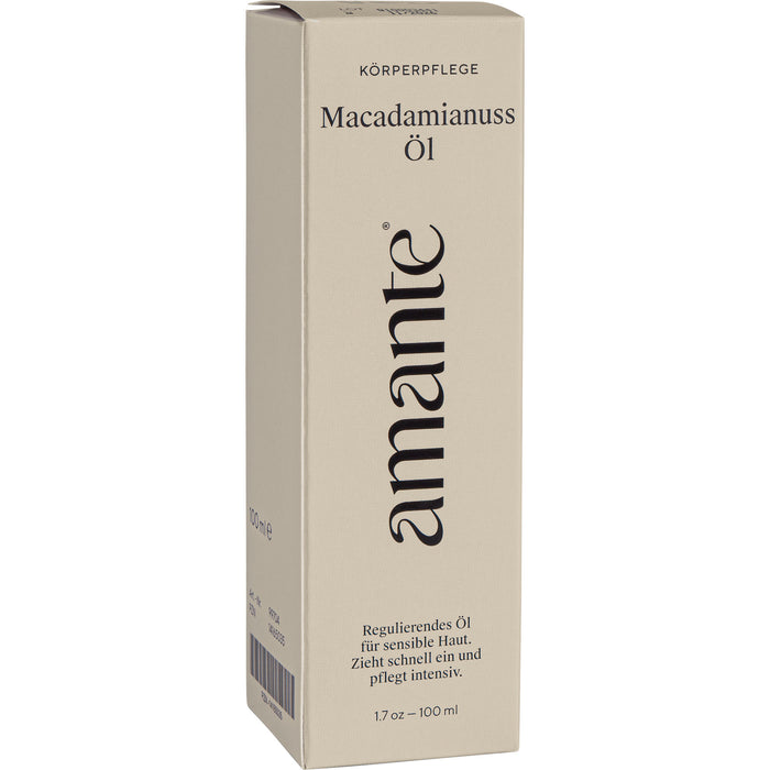 Macadamianussöl 100 % rein - Hautpflegeöl Amante, 100 ml OEL