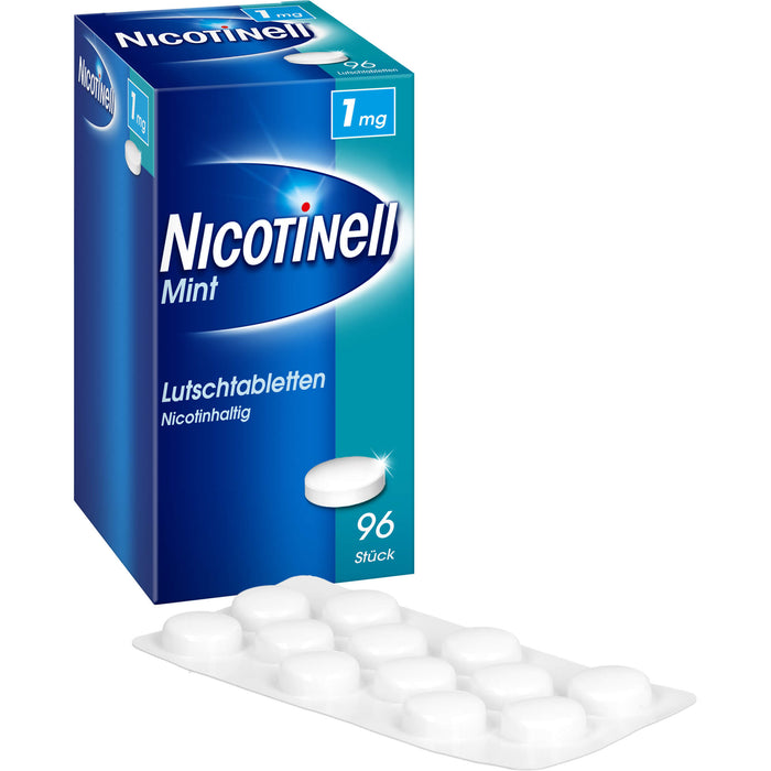 NICOTINell Lutschtabletten 1 mg Mint zur Raucherentwöhnung, 96 St. Tabletten