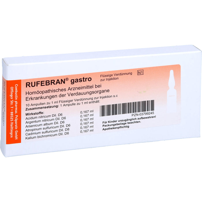 RUFEBRAN® gastro, Flüssige Verdünnung zur Injektion, 10 St AMP