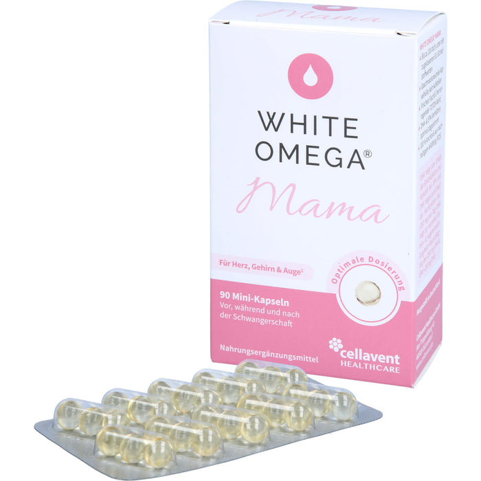 White Omega Mama Mini-Kapseln für Herz, Gehirn und Auge, 90 pcs. Capsules