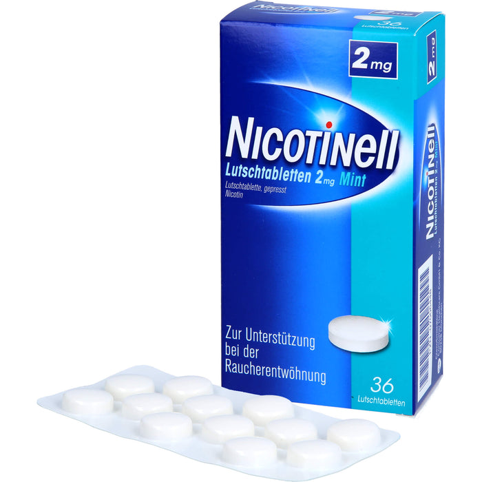 Nicotinell Lutschtabletten 2 mg Mint zur Raucherentwöhnung, 36 St. Tabletten