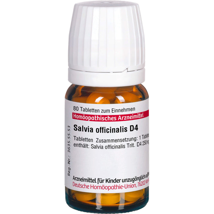 Salvia officinalis D4 DHU Tabletten, 80 pc Tablettes