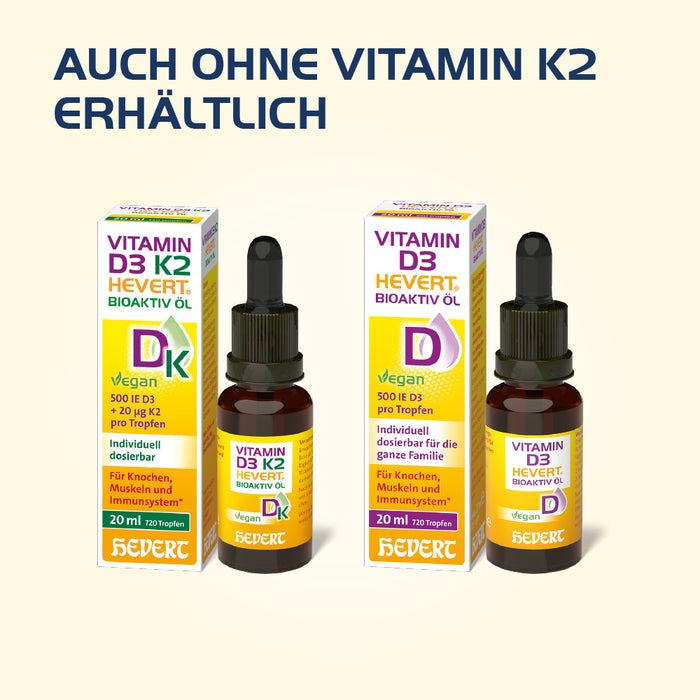 Vitamin D3 K2 Hevert Bioaktiv Öl, 20 ml Oil