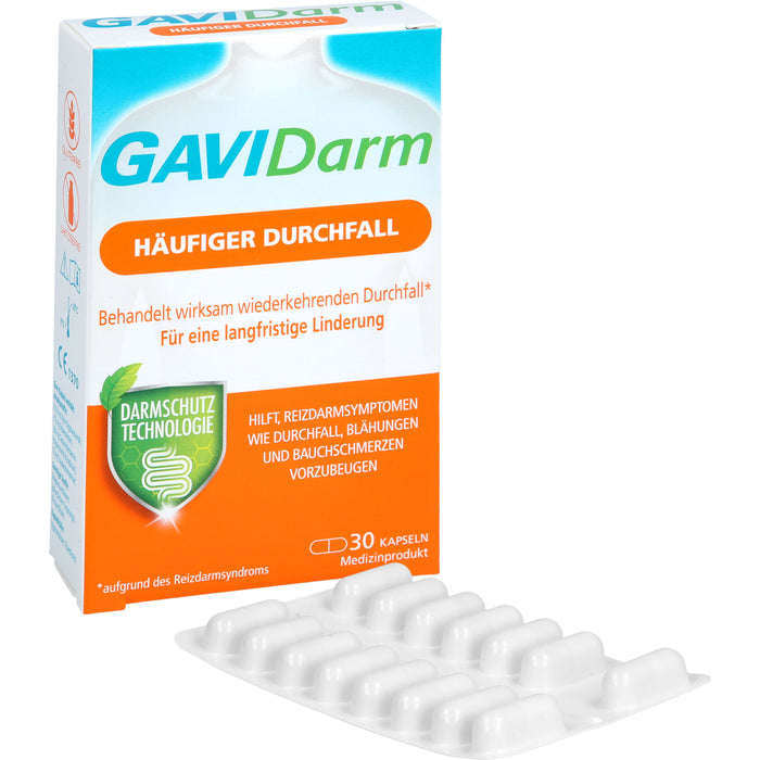 GAVIDarm Häufiger Durchfall Kapseln bei wiederkehrenden Darmbeschwerden, 30 pcs. Capsules