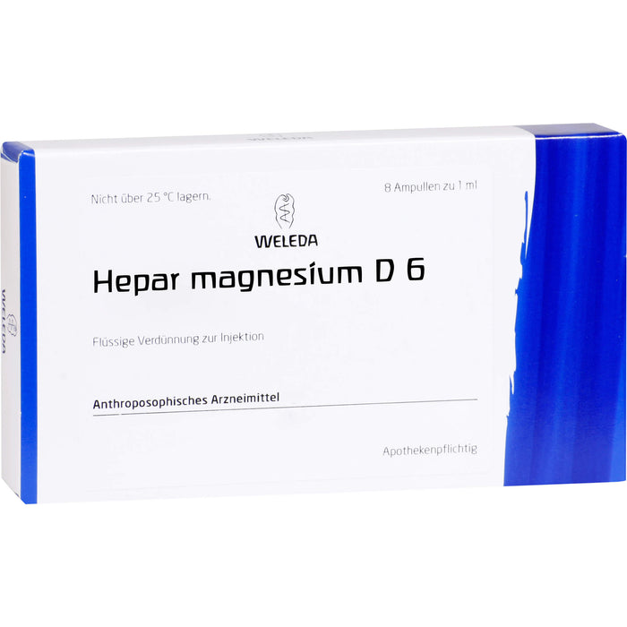 WELEDA Hepar Magnesium D6 flüssige Verdünnung bei Lebererkrankungen, 8 pc Ampoules