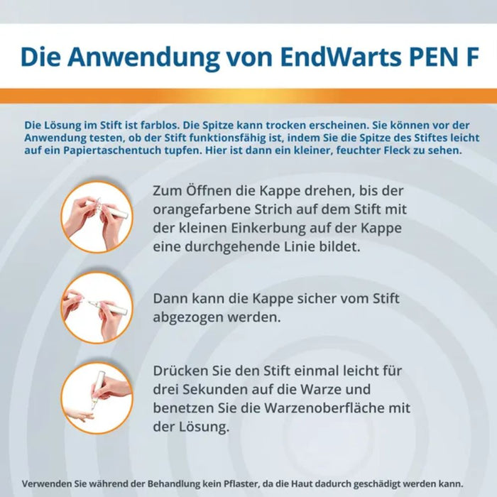 EndWarts PEN F Warzenbehandlung für Hände und Füße, 3 ml Solution