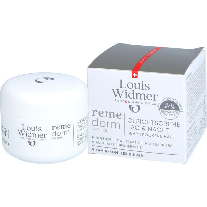 Louis Widmer remederm Gesichtscreme Tag und Nacht für sehr trockene Haut, 50 ml Creme