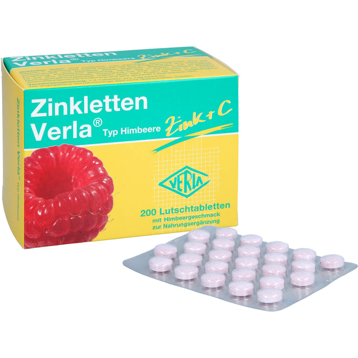 Zinkletten Verla Lutschtabletten mit Himbeergeschmack, 200 pcs. Tablets