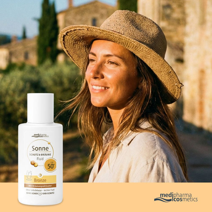 medipharma cosmetics Sonne Schutz & Bräune Fluid LSF 50+, 50 ml Crème