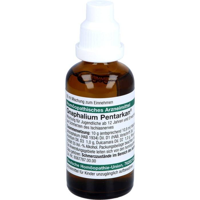 DHU Gnaphalium Pentarkan Mischung bei Schmerzen des Ischiasnerves, 50 ml Solution
