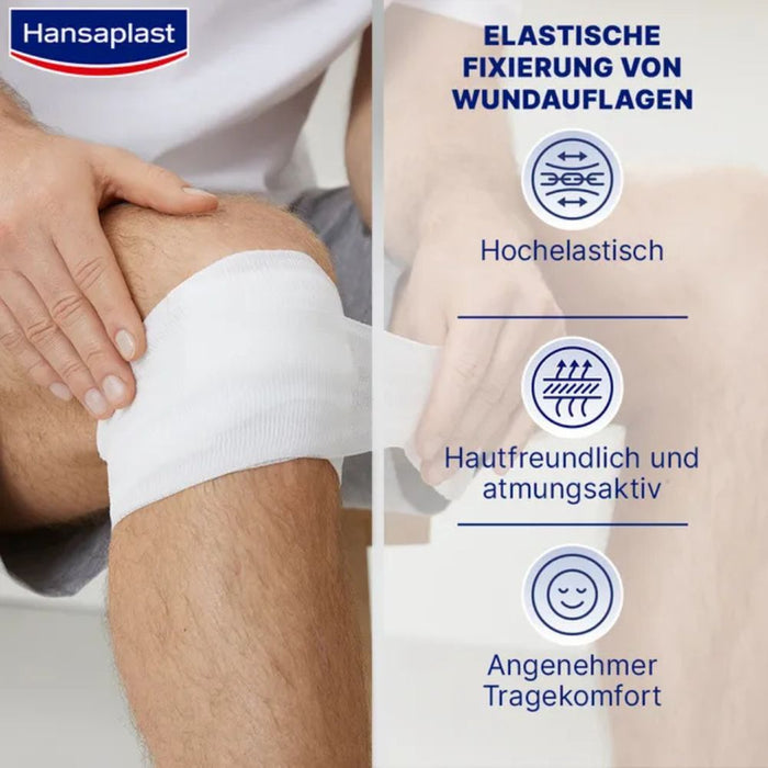 Hansaplast elastische Fixierbinde gekreppt 4 m x 8 cm, 1 pc pansement