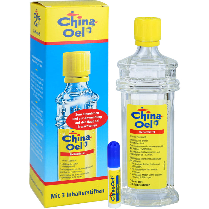 China-Oel mit 3 Inhalatoren Pfefferminzöl, 100 ml Etheric oil