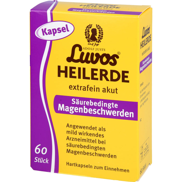 Luvos Heilerde extrafein akut säurebedingte Magenbeschwerden Kapseln, 60 pc Capsules