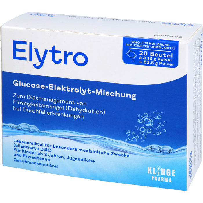 Elytro Glucose-Elektrolyt-Mischung bei Durchfallerkrankungen geschmacksneutral, 20 pc Sachets