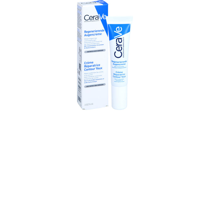 CeraVe regenerierende, feuchtigkeitsspendende Augencreme mit 3 essenziellen Ceramiden und Hyaluronsäure, 14 ml Creme