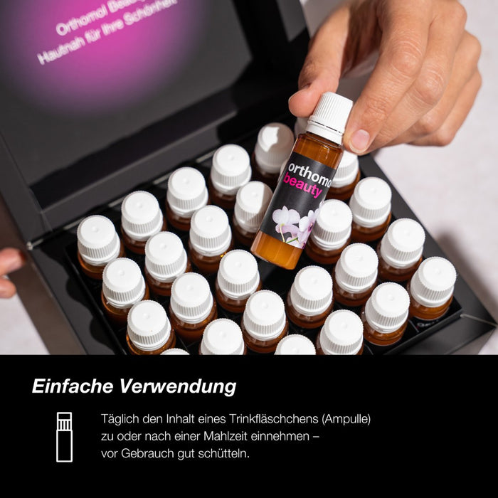 Orthomol Beauty für Frauen - Mikronährstoffe für Haut, Haare und Nägel - mit Hyaluronsäure, Kollagen und Coenzym Q10, 30 ml Tagesportionen
