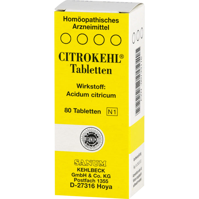 SANUM-KEHLBECK Citrokehl Tabletten, 80 pc Tablettes