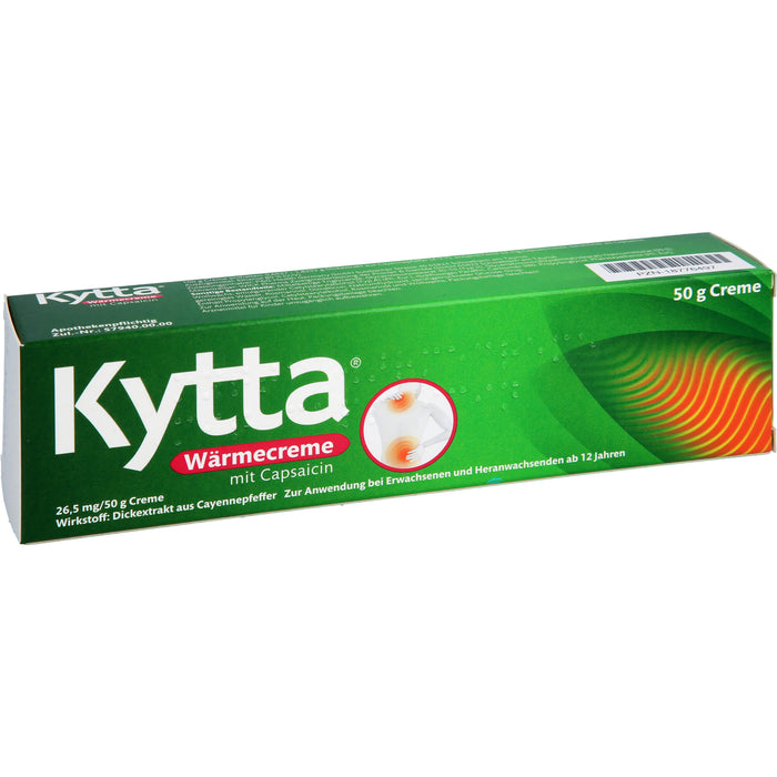 Kytta Wärmecreme mit Capsaicin gegen Muskelschmerzen & Verspannungen, 50 g Cream