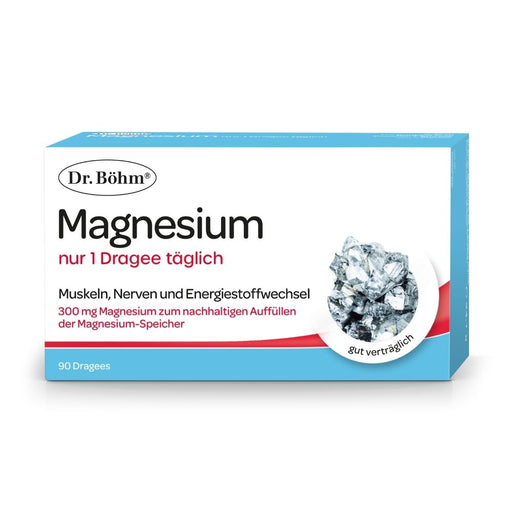 Dr. Böhm Magnesium nur 1 Dragee täglich für Muskeln, Nerven und Energiestoffwechsel, 90 St. Dragees
