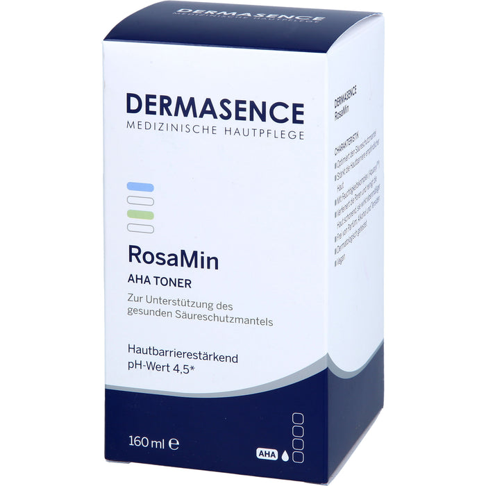 DERMASENCE RosaMin AHA Toner zur Unterstützung des gesunden Säureschutzmantels, 160 ml Lösung