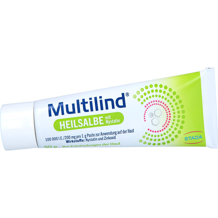 Multilind Heilsalbe mit Nystatin bei Entzündungen der Haut, 50 g Cream