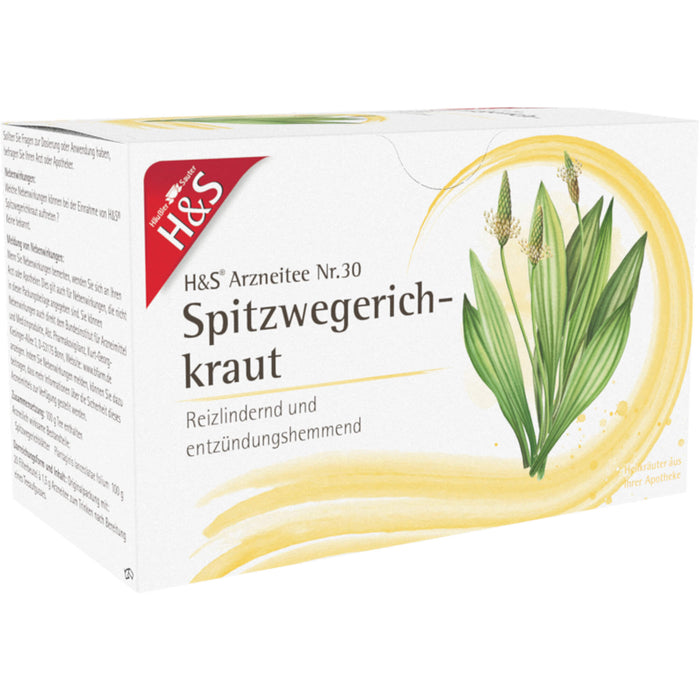 H&S Spitzwegerichkraut Nr. 30 reizlindernd und entzünungshemmend, 20 pc Sac filtrant
