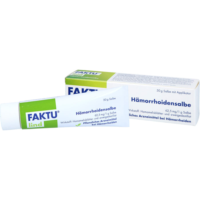 Faktu lind Hämorrhoidensalbe bei Hämorrhoidalleiden im Anfangsstadium, 50 g Ointment