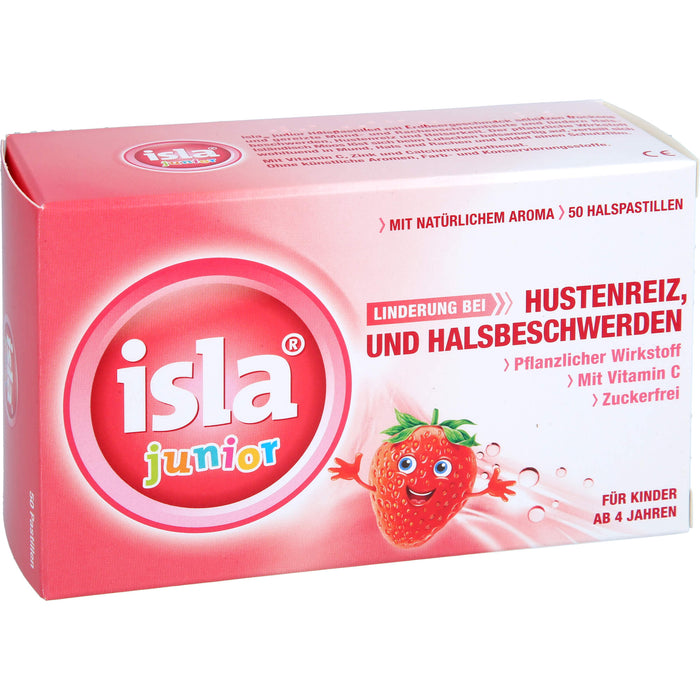 Isla Junior Pastillen bei Hustenreiz und Halsschmerzen, 50 pcs. Pastilles