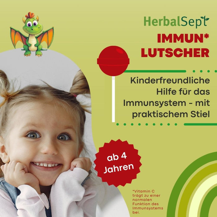 DR.THEISS HerbalSept Immun Lutscher Kids, 6 St., 6 pcs. Lollipop