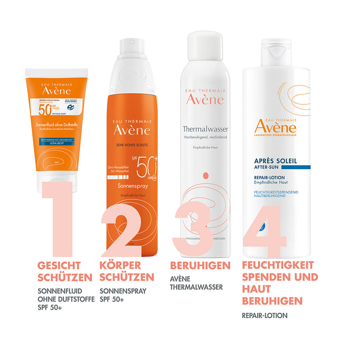 Avène Sonnenfluid ohne Duftstoffe SPF 50+ ultra leicht für empfindliche Haut, 50 ml 
