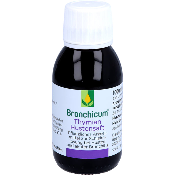 Bronchicum Thymian Hustensaft zur Schleimlösung bei Husten und akuter Bronchitis, 100 ml Solution