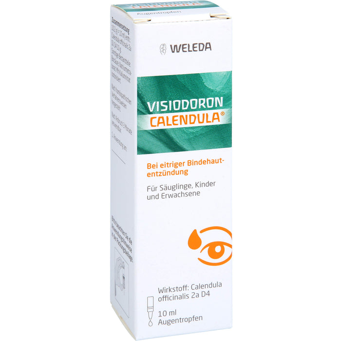 WELEDA Visiodoron Calendula Augentropfen bei eitriger Bindehautentzündung, 10 ml Lösung