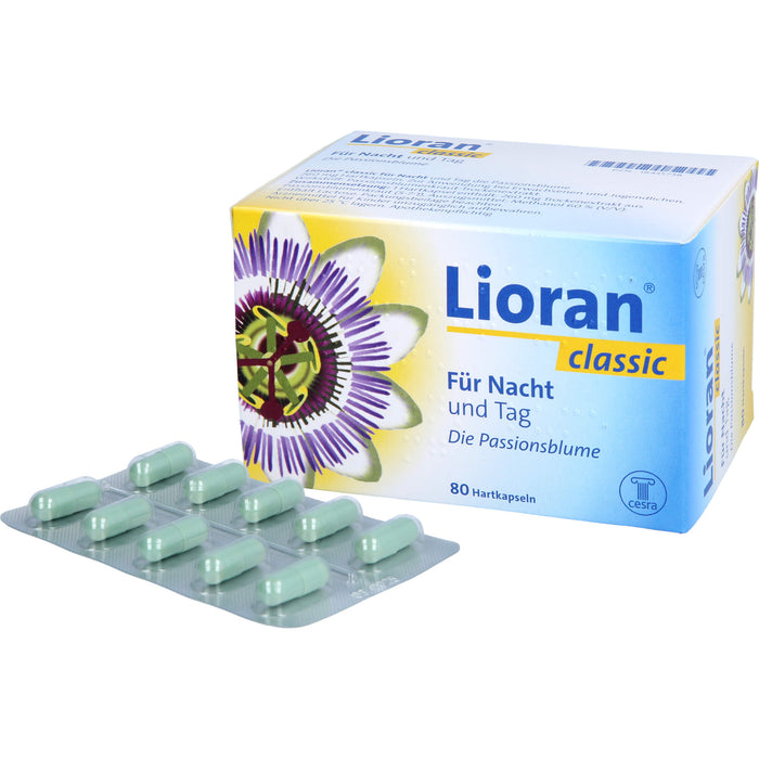 Lioran classic Kapseln für Nacht und Tag zur Unterstützung eines schnellen Einschlafprozesses, 80 St. Kapseln