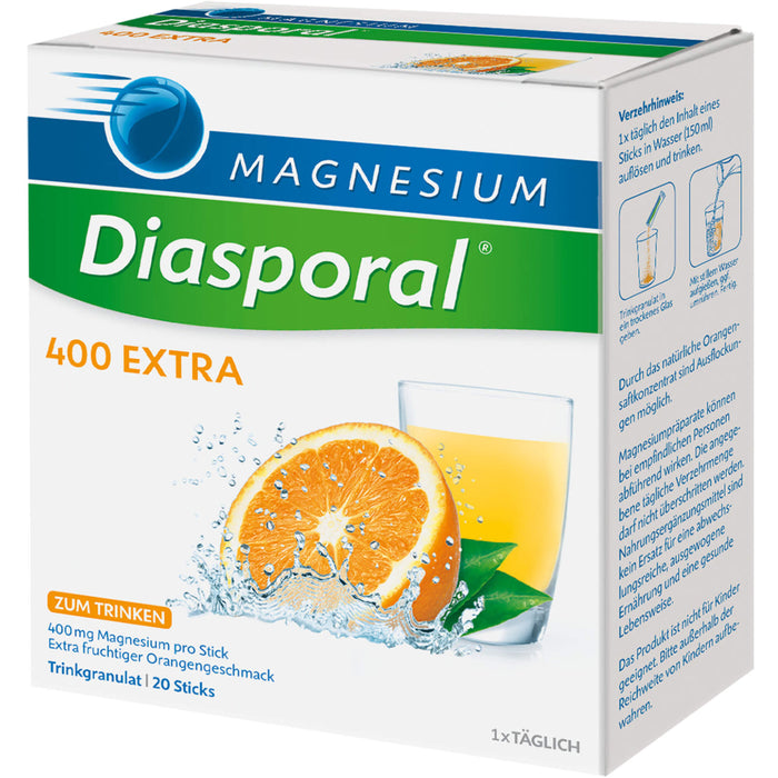 Magnesium-Diasporal 400 extra Trinkgranulat, 20 pcs. Sachets