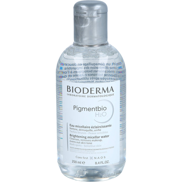BIODERMA Pigmentbio H2O sanft reinigendes, aufhellendes Mizellenwasser bei Pigmentflecken, 250 ml Lösung