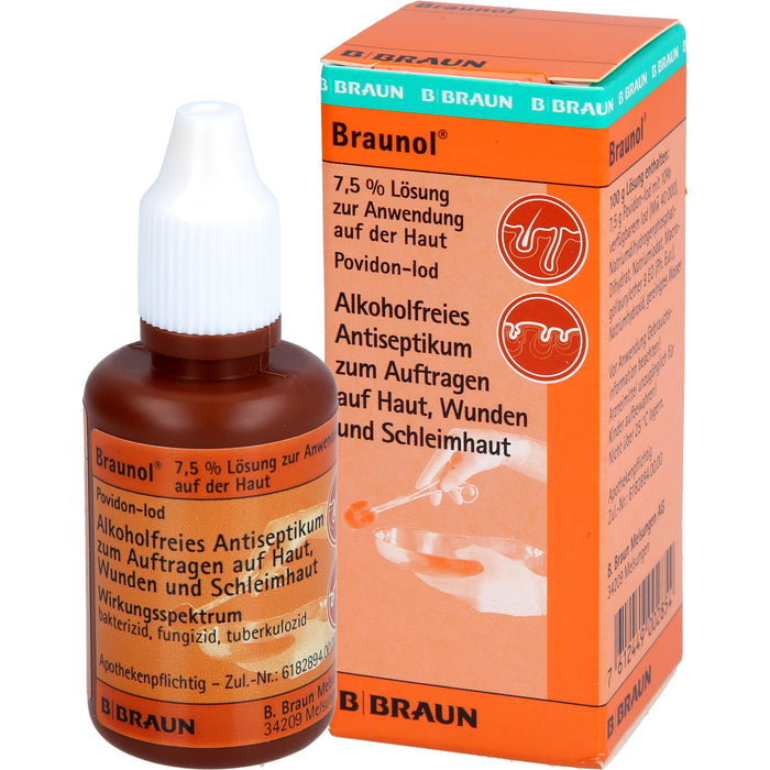 Braunol 7,5% Haut- und Schleimhautantiseptik Lösung, 30 ml Solution