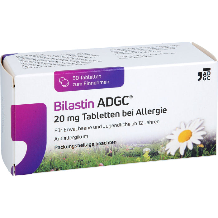 Bilastin ADGC 20 mg Tabletten bei Allergie, 50 pc Tablettes