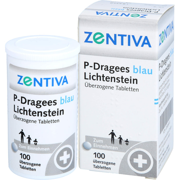 P-Dragees blau Lichtenstein, Überzogene Tabletten, 100 St UTA
