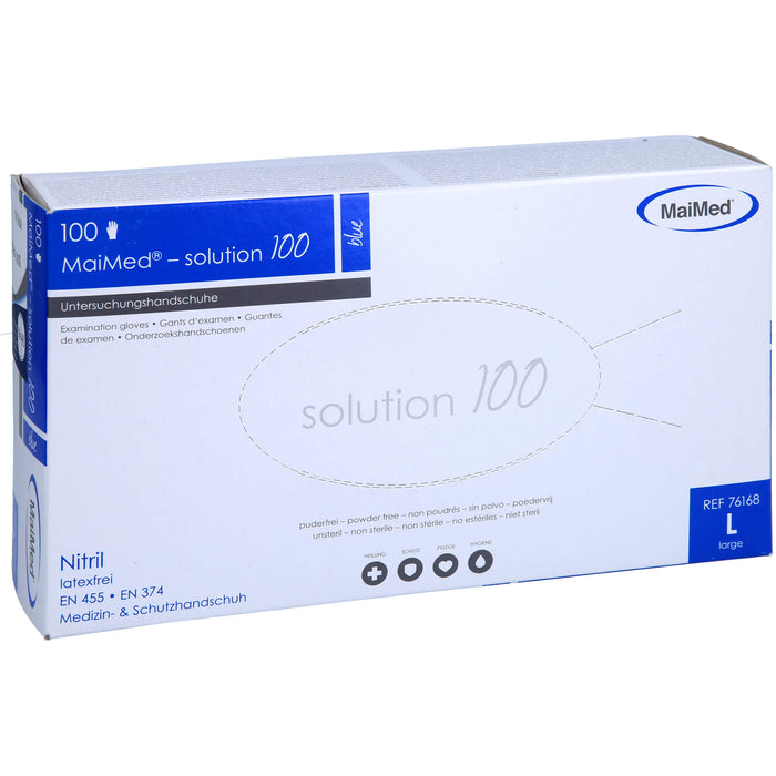 Einmal Handschuhe Nitril blau L, 100 pc Gants