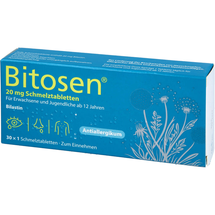 Bitosen 20 mg Schmelztabletten bei Allergien, 30 pc Tablettes