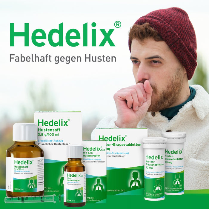 Hedelix Husten-Brausetabletten, 50 mg, 20 pc Tablettes