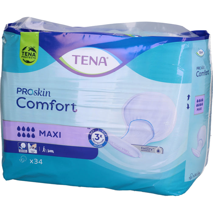 TENA PROSkin Comfort Maxi Vorlagen bei schwerer bis sehr schwerer Harninkontinenz, 34 St. Einlagen