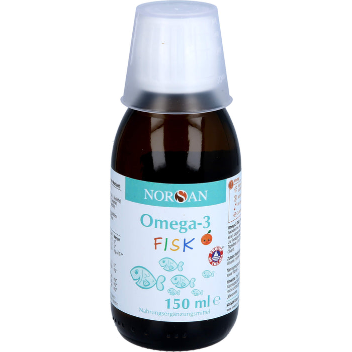 NORSAN Omega-3 FISK Öl - für Kinder mit Orangengeschmack, 150 ml Öl