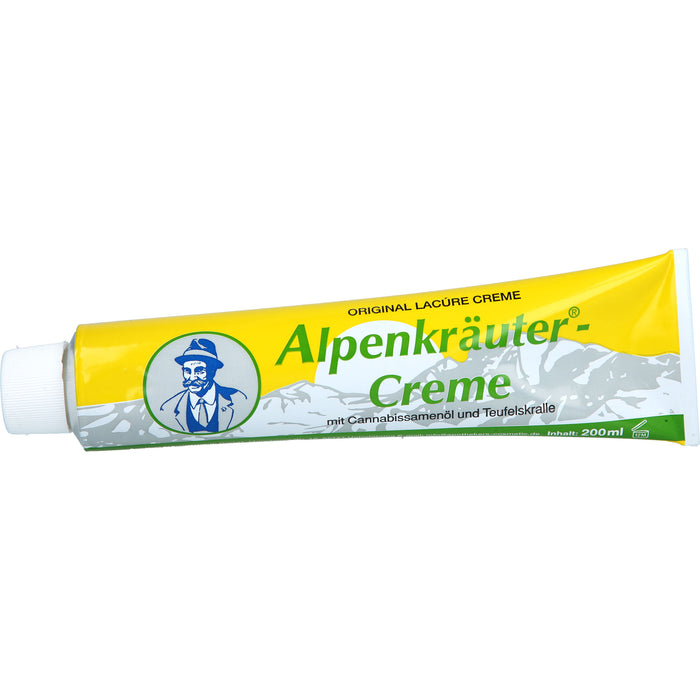 Alpenkräuter Creme Lacure m.Cannabisöl u.Teufelskr, 200 ml CRE