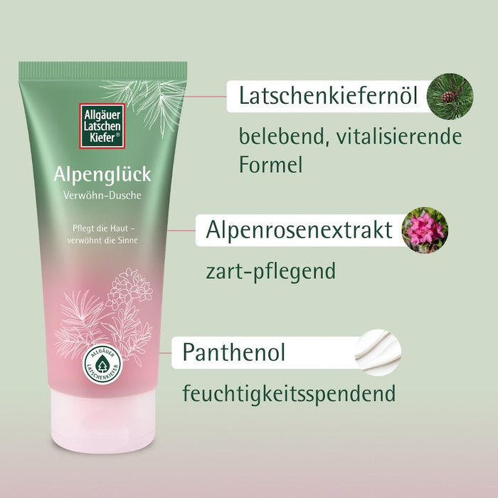 Allgäuer Latschenkiefer Alpenglück Verwöhn-Dusche, 200 ml Shower Gel