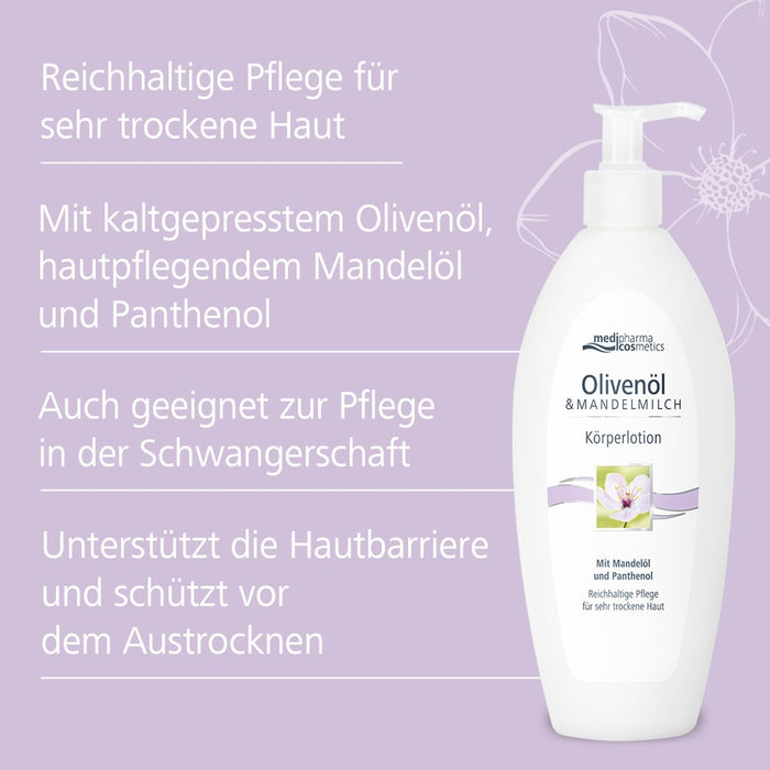 Medipharma Cosmetics Olivenöl Mandelmilch Körperlotion, 500 ml Lotion